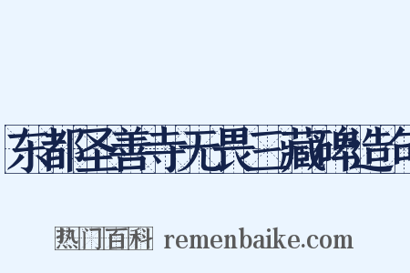 东都圣善寺无畏三藏碑造句是什么意思的图片